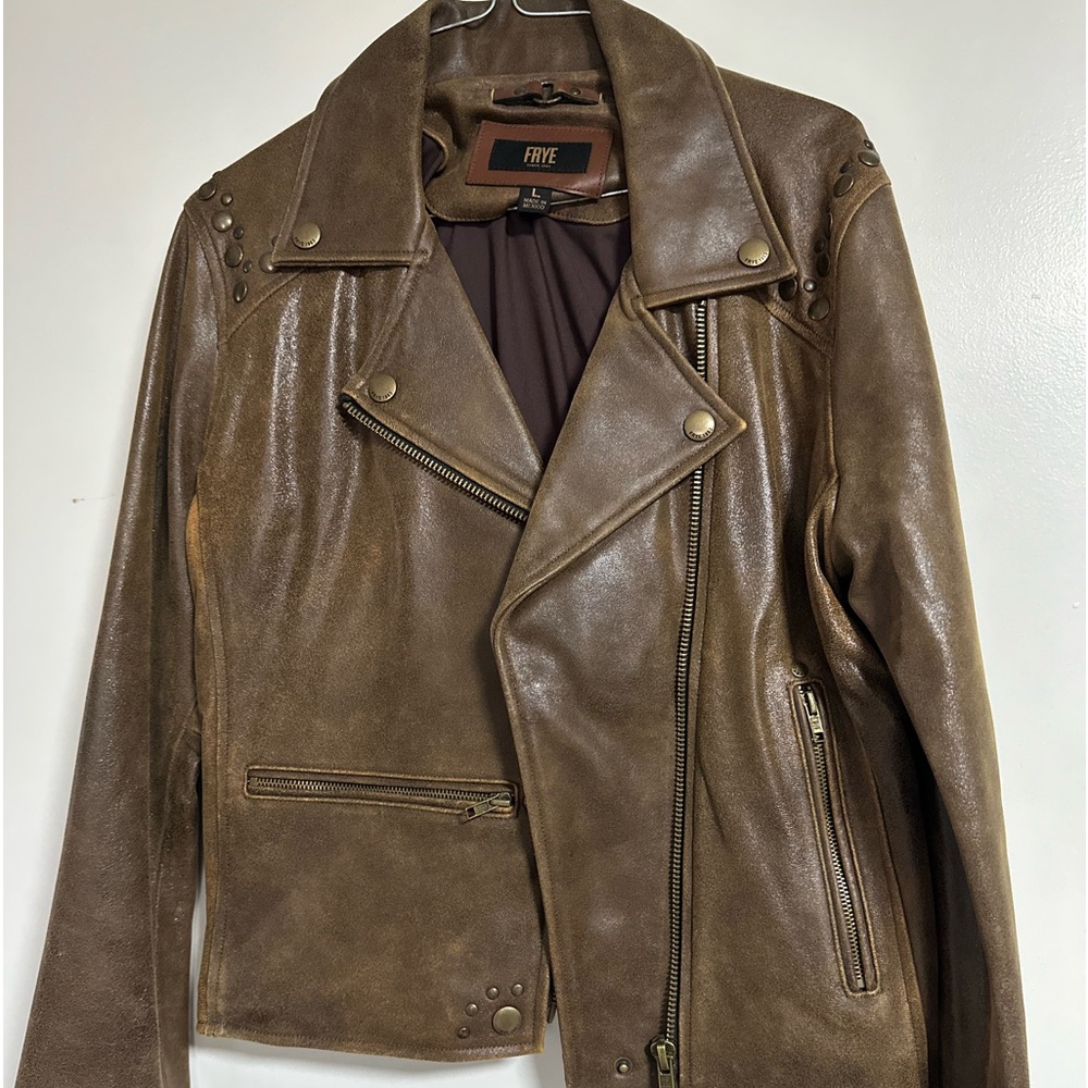 Frye Women’s Distressed Leather Jacket NWT